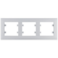 Рамка 3X горизонтальная, Lumina-Intens, серебряная Hager WL5732