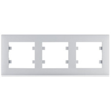 Рамка 3X горизонтальная, Lumina-Intens, серебряная Hager WL5732