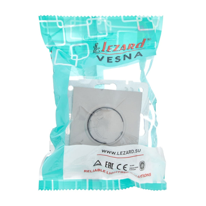 Димер 800 Вт LEZARD Vesna сірий 742-3588-115
