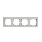 Рамка четверная горизонтальная LEZARD Vesna серая 742-3500-149