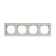 Рамка четверная горизонтальная LEZARD Vesna серая 742-3500-149