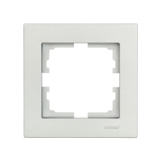 Рамка одинарная LEZARD Vesna серая 742-3500-146 