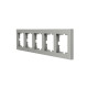 Рамка пятерная горизонтальная LEZARD Vesna серая 742-3500-150