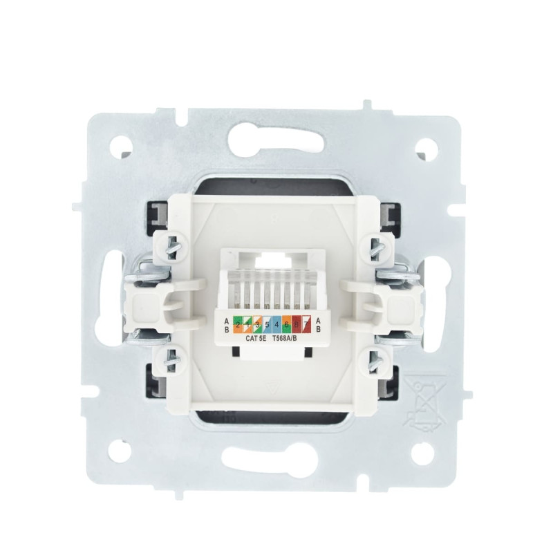 Розетка компьютерная LEZARD Vesna серая 742-3588-139