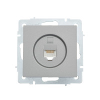 Розетка компьютерная LEZARD Vesna серая 742-3588-139