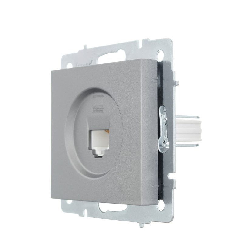 Розетка компьютерная LEZARD Vesna серая 742-3588-139