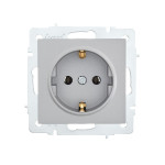 Розетка одинарна з/з LEZARD Vesna сіра 742-3588-122В