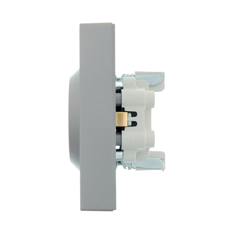 Розетка подвійна з/з LEZARD Vesna сіра 742-3500-127В