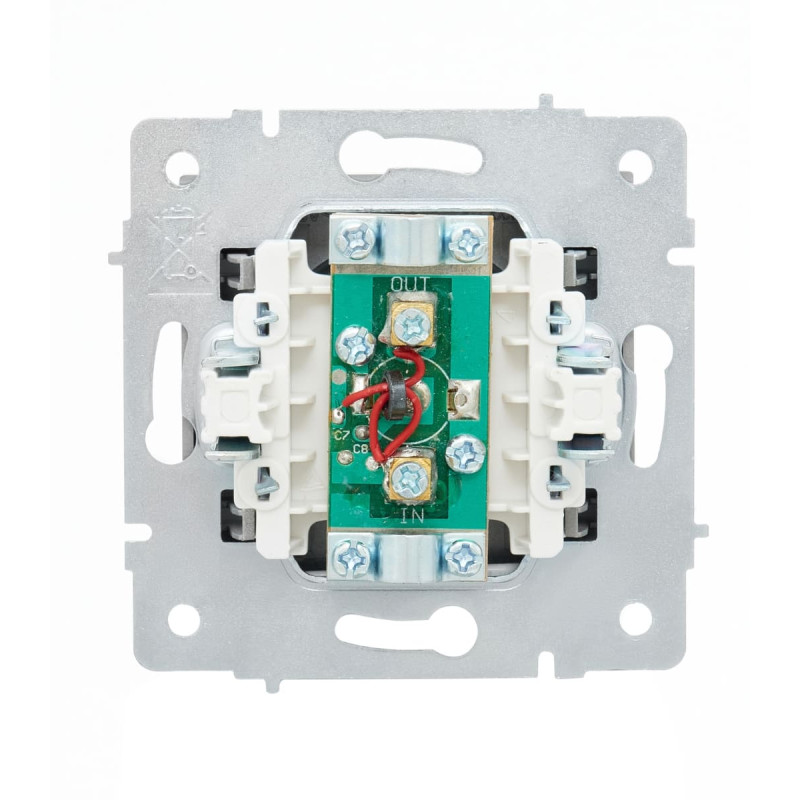 Розетка телевизионная проходная LEZARD Vesna серая 742-3588-129