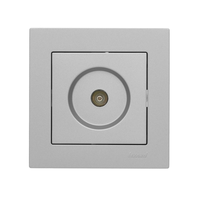 Розетка телевизионная проходная LEZARD Vesna серая 742-3588-129