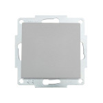 Выключатель одноклавишный LEZARD Vesna серый 742-3588-100