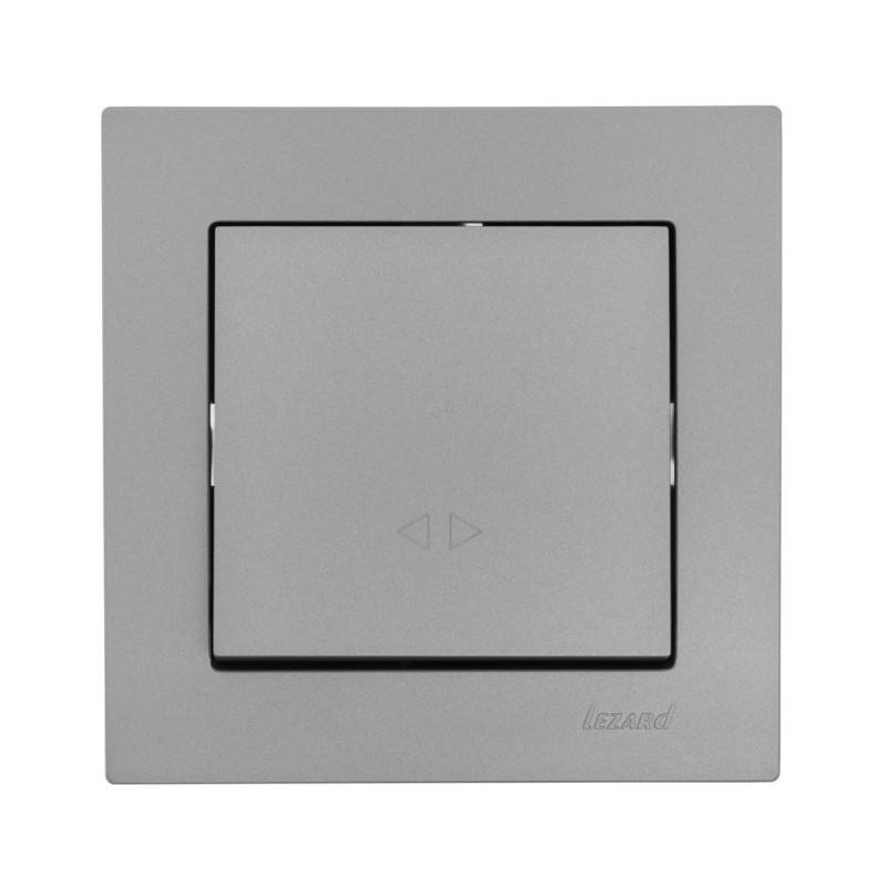 Выключатель одноклавишный промежуточный LEZARD Vesna серый 742-3588-107