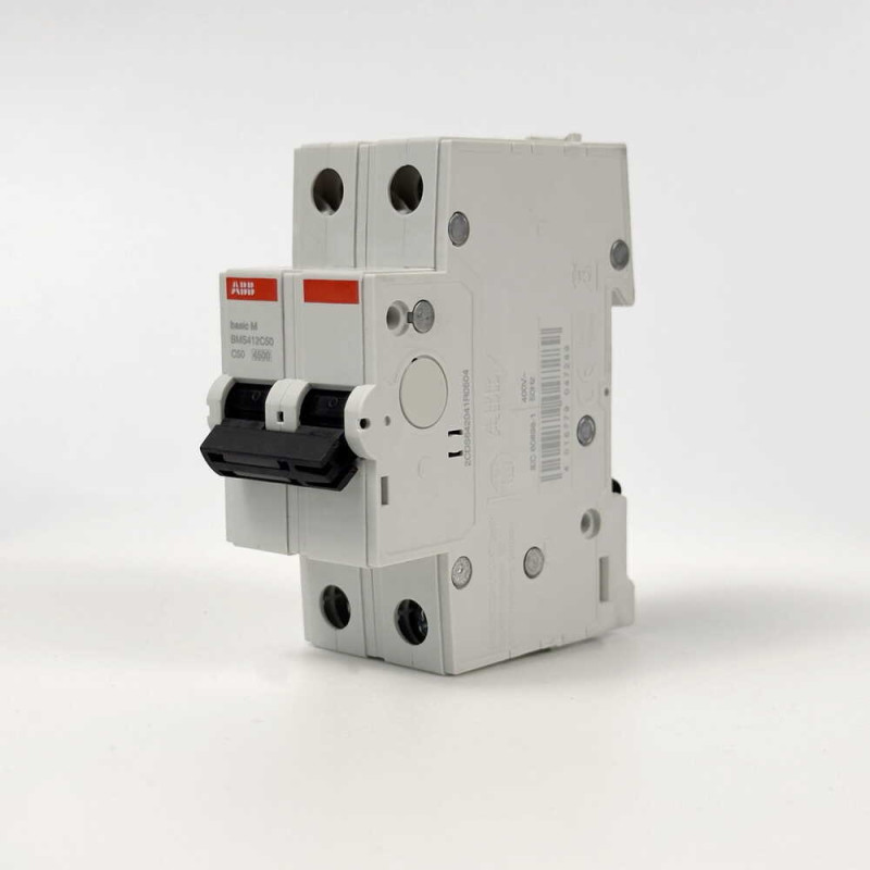 Автоматичний вимикач ABB BMS412-C50 2p 50A тип C серія Basic 2CDS642041R0504