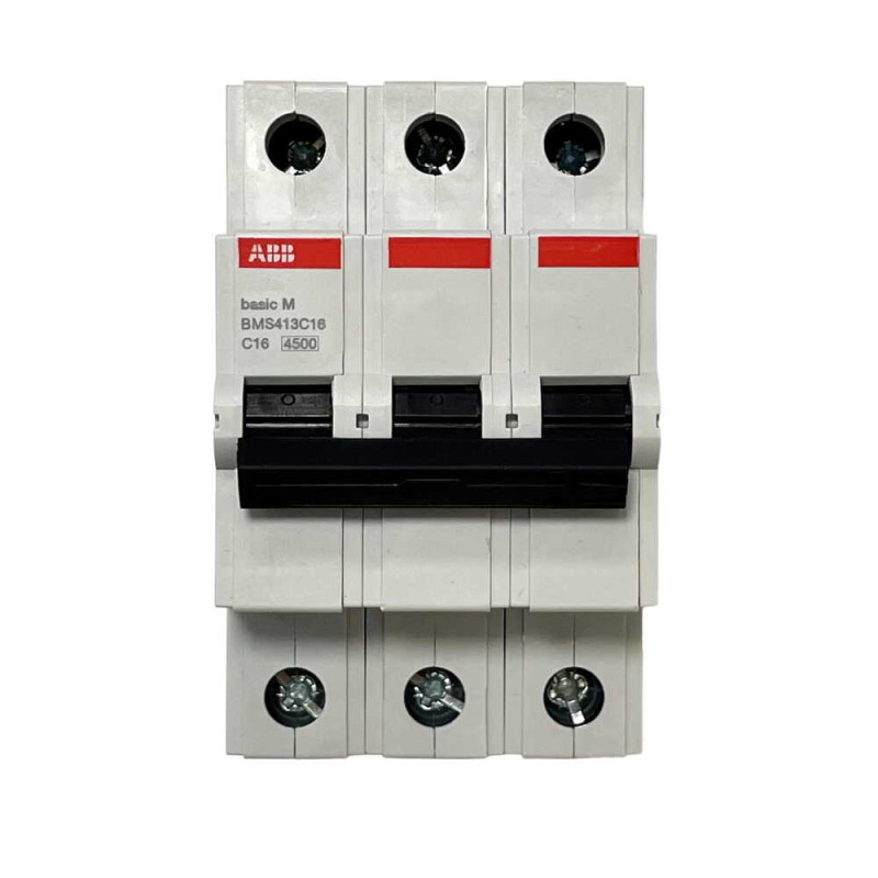 Автоматический выключатель ABB BMS413-C16 3p 16A тип C серия Basic 2CDS643041R0164