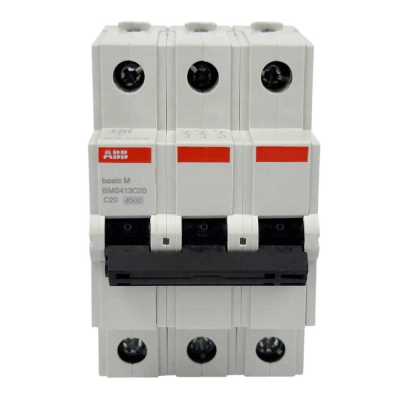Автоматический  выключатель ABB BMS413-C20 3p 20A тип C серия Basic 2CDS643041R0204