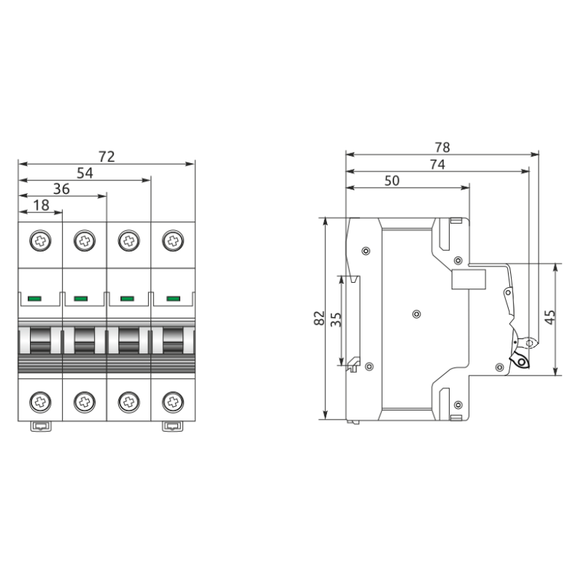 Автоматический выключатель FB2-63 Standart 1P С 6А 6кА ПРОМФАКТОР FB2C1006
