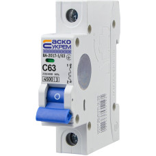 Автоматический выключатель АСКО-УКРЕМ ВА-2017 1P 63А C A0010170009