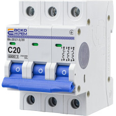 Автоматический выключатель АСКО-УКРЕМ ВА-2017 3P 20А C A0010170022
