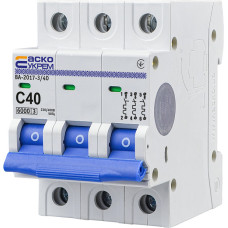Автоматический выключатель АСКО-УКРЕМ ВА-2017 3P 40А C A0010170025