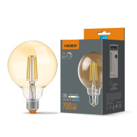 Лампа LED VIDEX G95FAD 7W E27 2200K 220V бронза диммер (VL-G95FAD-07272)