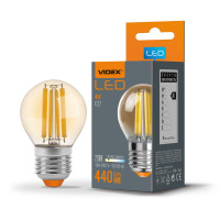 Лампа LED куля VIDEX Filament G45FA 4W E27 2200K 220V бронза (VL-G45FA-04272)