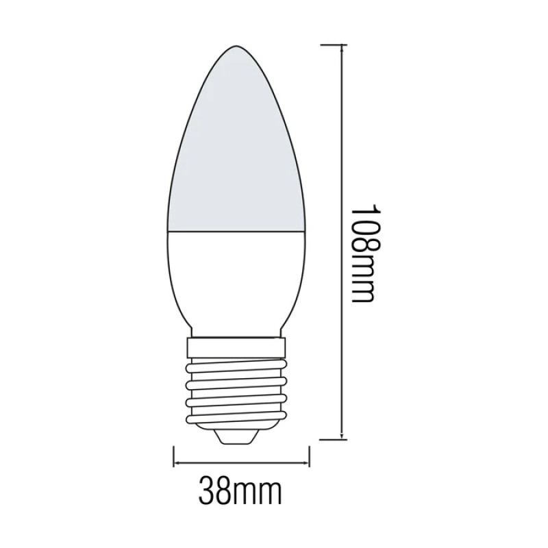 Лампа свеча SMD LED 10W 4200K E14 1000Lm 175-250V Horoz Electric (001-003-0010-030)
