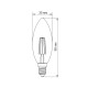 Светодиодная лампа TITANUM Filament C37 4W E14 4100K (TLFC3704144)