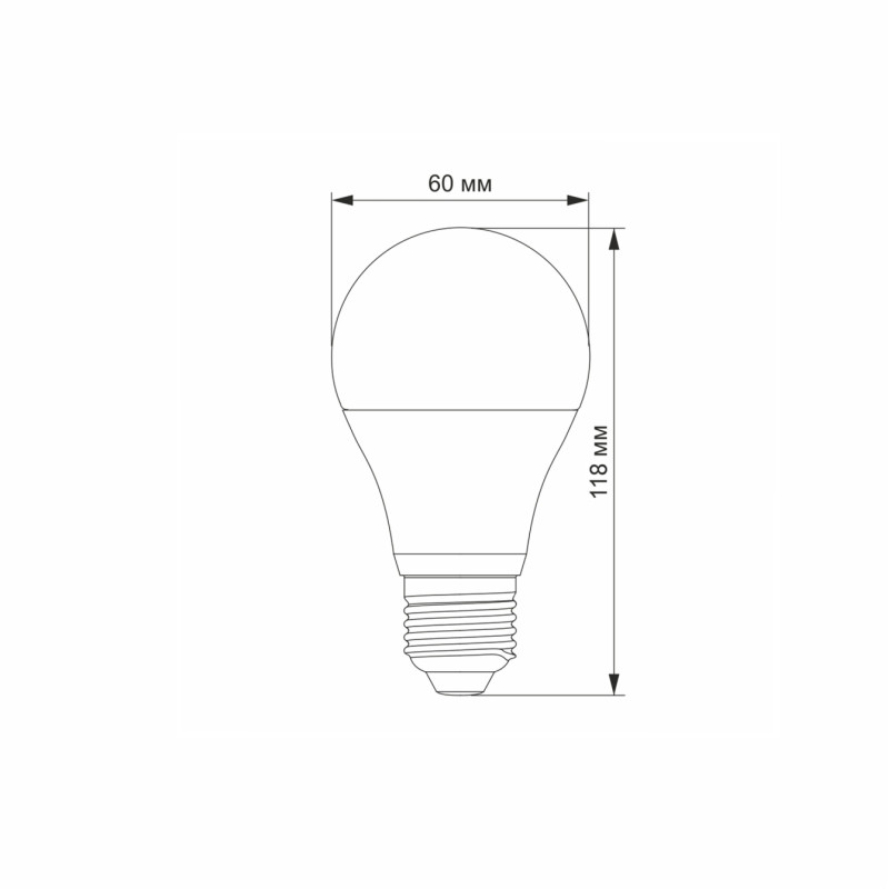 Світлодіодні лампочки VIDEX A60e 12W E27 4100K (VL-A60e-12274)
