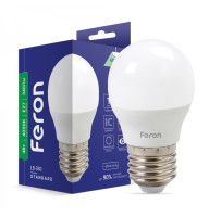Светодиодная лампа G45 шар FERON LB-380 4W E27 4000K 25642