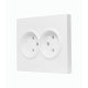 Розетка двойная б/з LEZARD Vesna белый 742-0200-128В