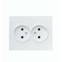 Розетка двойная б/з LEZARD Vesna белый 742-0200-128В