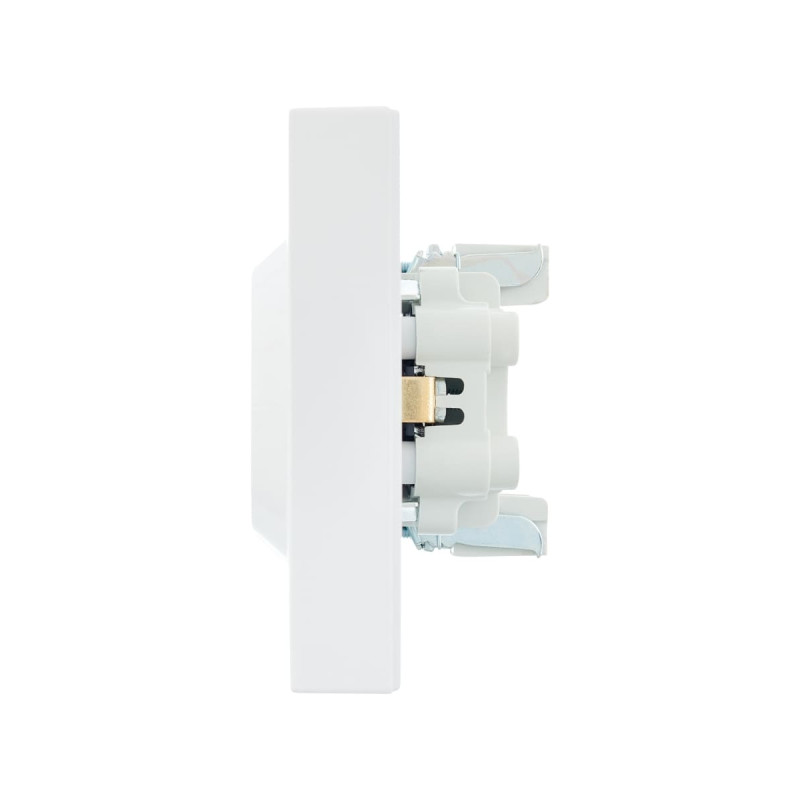 Розетка двойная с/з LEZARD Vesna белый 742-0200-127В