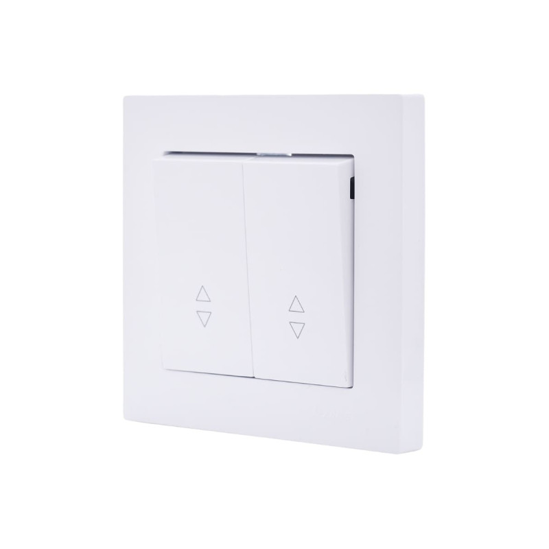 Выключатель двухклавишный проходной LEZARD Vesna белый 742-0288-106