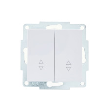 Выключатель двухклавишный проходной LEZARD Vesna белый 742-0288-106