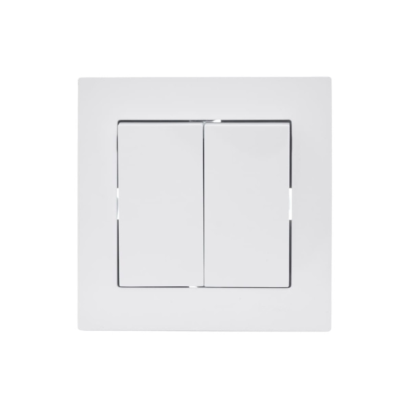 Вимикач двоклавішний LEZARD Vesna білий 742-0288-101