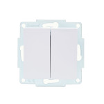 Вимикач двоклавішний LEZARD Vesna білий 742-0288-101