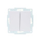 Выключатель двухклавишный LEZARD Vesna белый 742-0288-101
