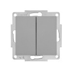 Вимикач двоклавішний LEZARD Vesna сірий 742-3588-101