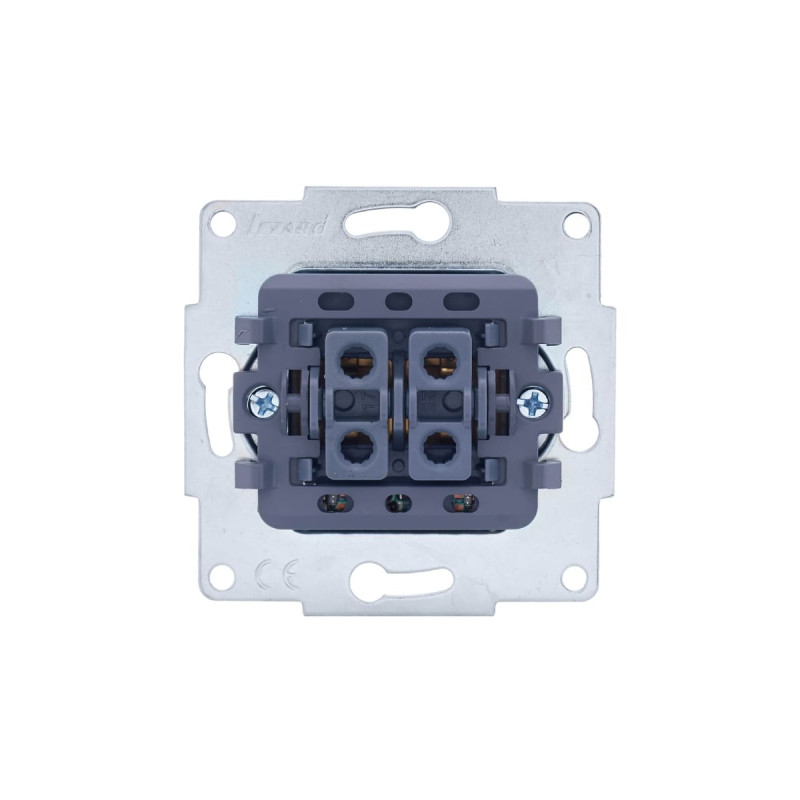 Выключатель двухклавишный с подсветкой LEZARD Vesna белый 742-0288-112