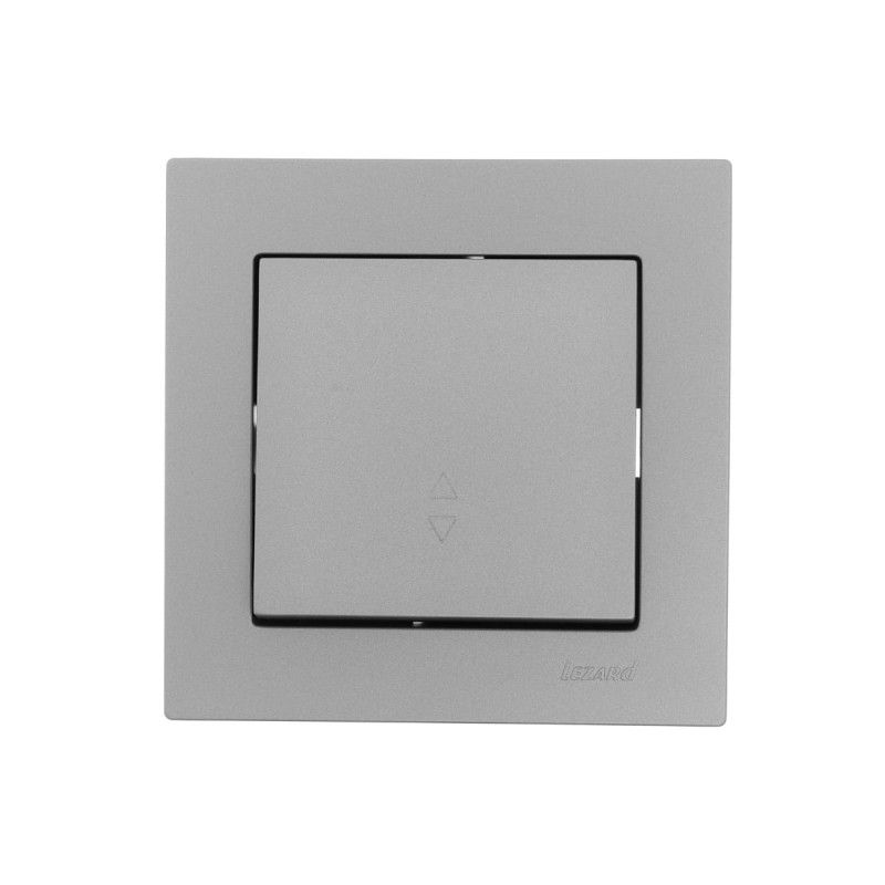 Выключатель одноклавишный проходной LEZARD Vesna серый 742-3588-105