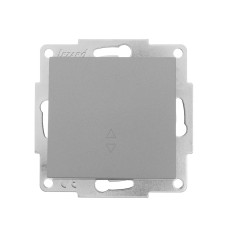 Выключатель одноклавишный проходной LEZARD Vesna серый 742-3588-105