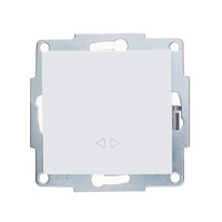 Выключатель одноклавишный промежуточный LEZARD Vesna белый 742-0288-107