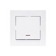 Выключатель одноклавишный с подсветкой LEZARD Vesna белый 742-0288-111