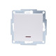 Выключатель одноклавишный с подсветкой LEZARD Vesna белый 742-0288-111