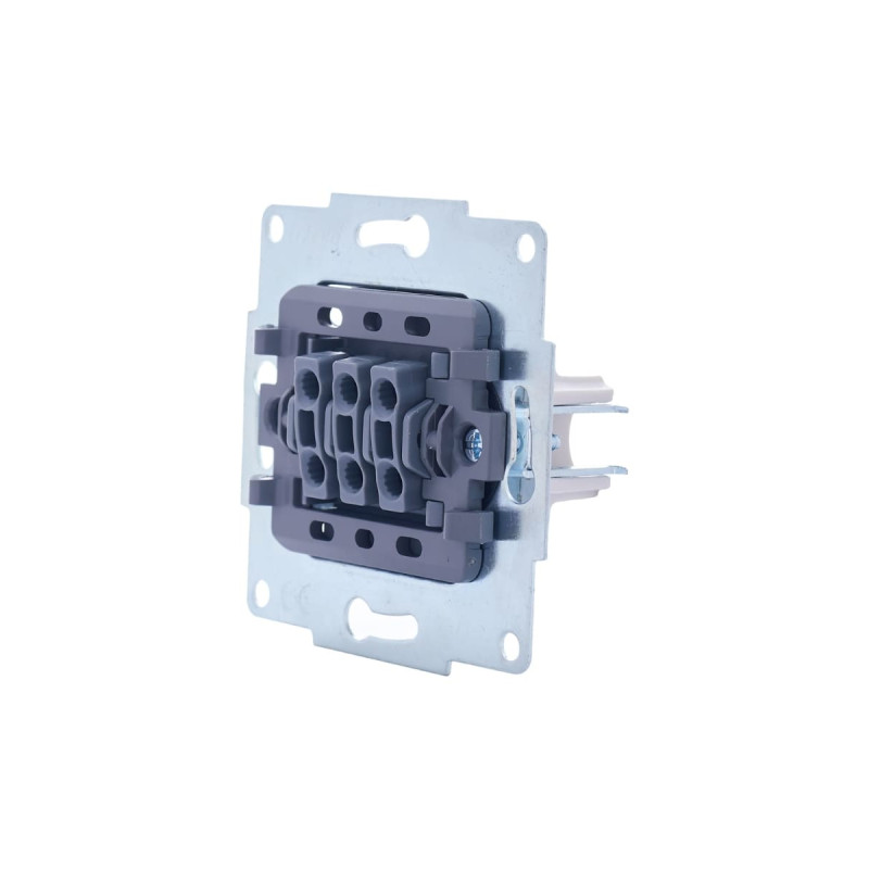 Вимикач трьохклавішний LEZARD Vesna білий 742-0288-109