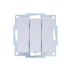 Выключатель трехклавишный LEZARD Vesna белый 742-0288-109