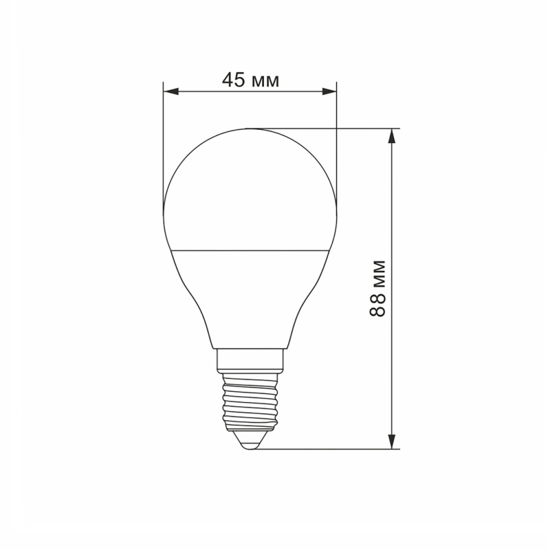 Лампа LED куля VIDEX Filament G45E 7W E14 4100K 220V (VL-G45e-07144)