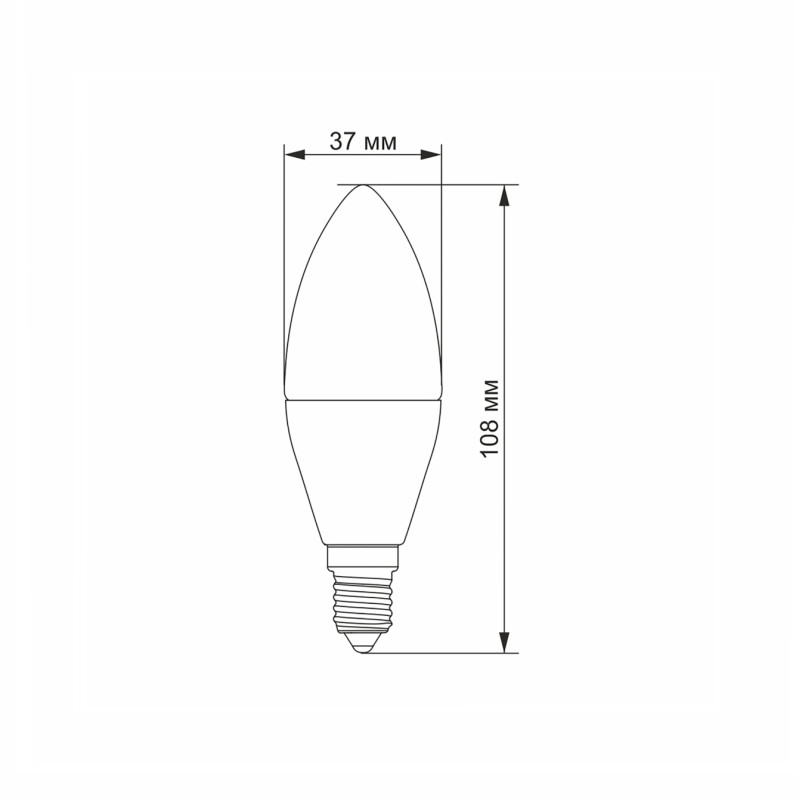 Лампа LED свеча VIDEX C37E 7W E14 4100K 220V (VL-C37e-07144)