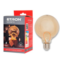 Светодиодная филаментная лампа ETRON Filament Magnetic 1-EFP-1196 3W 1800K G95 E27 Golden