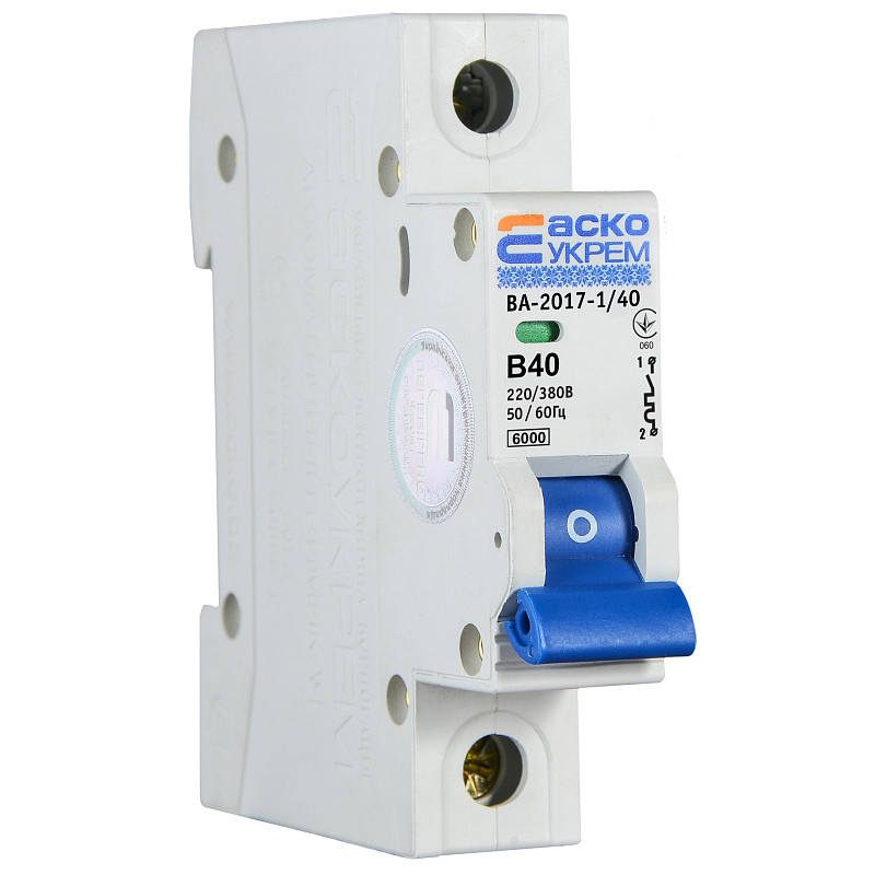 Автоматический выключатель УКРЕМ ВА-2017/B 1р 40А АСКО (A0010170055)